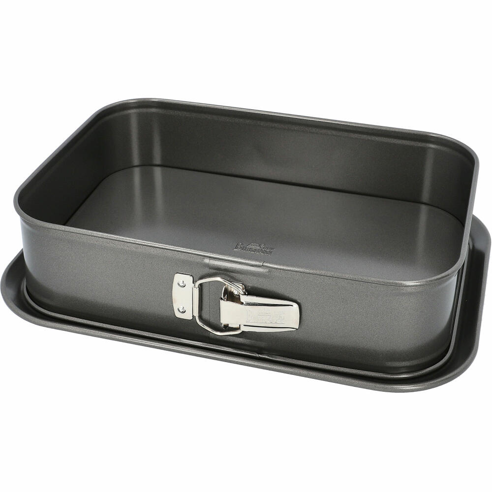 Birkmann Easy Baking Springform Pan Square, Baking Pan, Cake Pan, Cake Pan, Carbon Steel, 34 x 23.5 cm, 881716