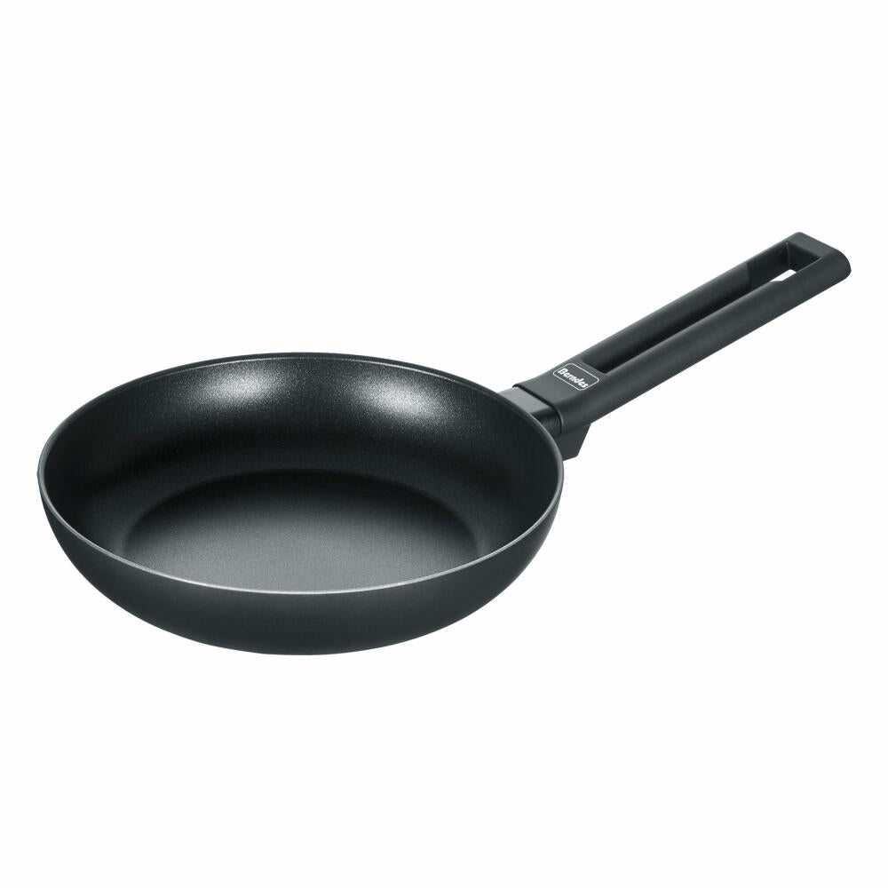 Berndes Alu Induction Frying Pan Set with 2x Silicone Pan Protectors, Pan, Non-Stick Coating, Aluminium, Black, Ø 20 cm