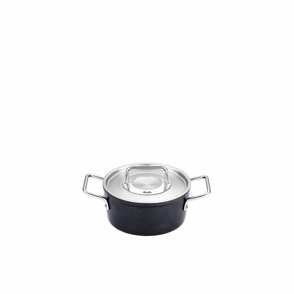 Fissler cooking pot Adamant with metal lid, aluminum, anthracite, 18 cm, 156-114-18-000