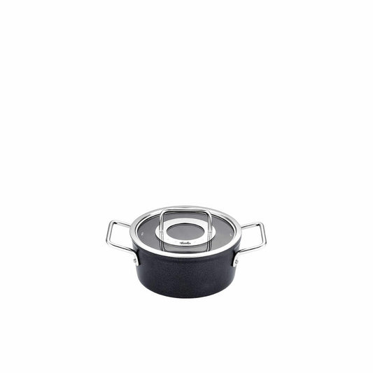 Fissler cooking pot Adamant with glass lid, aluminum, anthracite, 18 cm, 156-115-18-000