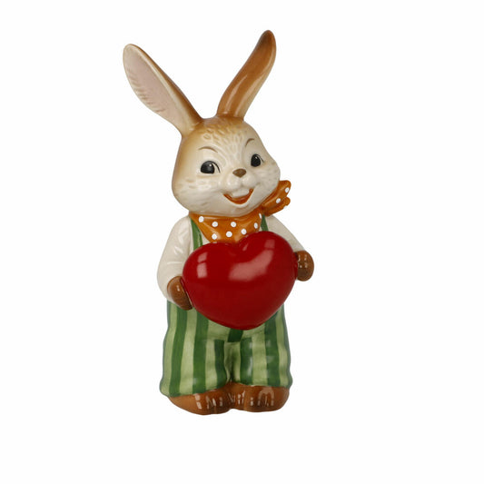 Goebel Figurine Rabbit - From the Heart!, Easter, Stoneware, Colorful, 12 cm, 66845821