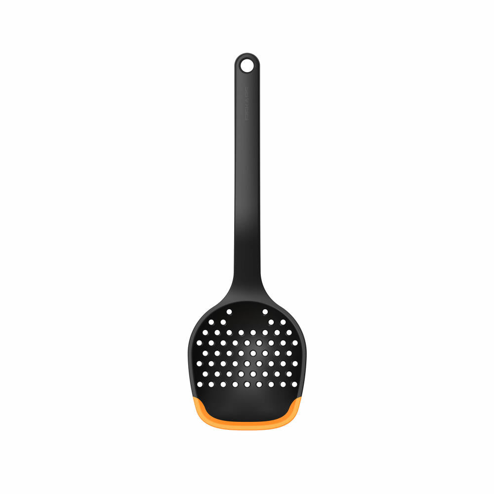 Fiskars Functional Form Schaumlöffel mit Silikonkante, Sieblöffel, Schaumkelle, Abseihlöffel, 1027302