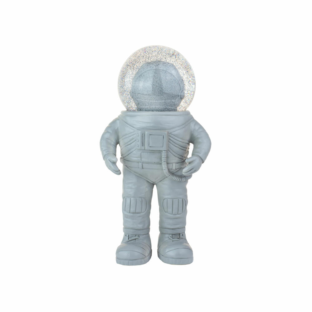 Donkey Products Summerglobe The Astronauts Medium, Glitzerkugel, Schneekugel, Glas / Polyresin, Grau, 18 cm, 360024