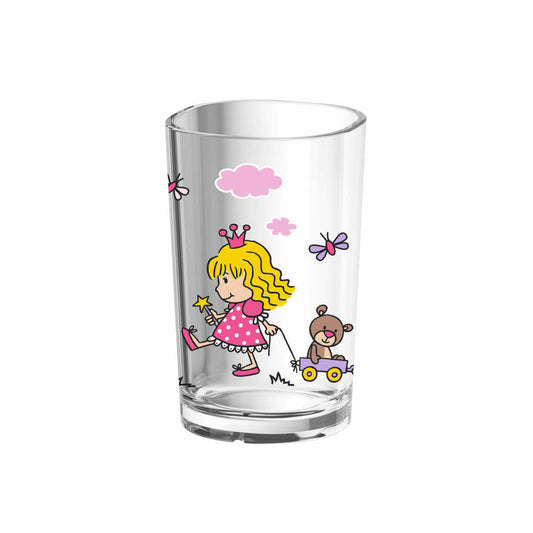 Emsa Kindertrinkglas, Glas, Gläser, Kinderglas, Trinkglas, Saftglas, Princess, 200 ml, 516274