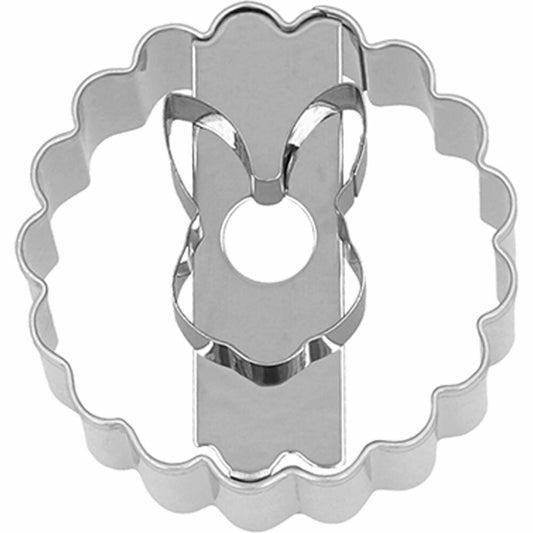 Birkmann cookie cutter Linzer bunny, cookie cutter, cookie shape, biscuit, cookies, stainless steel, 5 cm, 199958