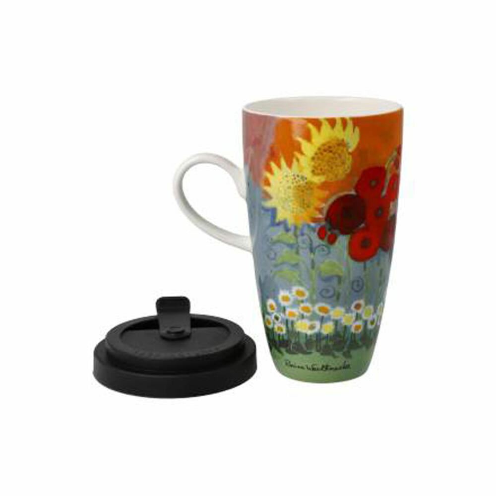 Goebel artist cup with lid Lestate in giardino, cup, coffee cup, tea cup, Fine Bone China, 66861351