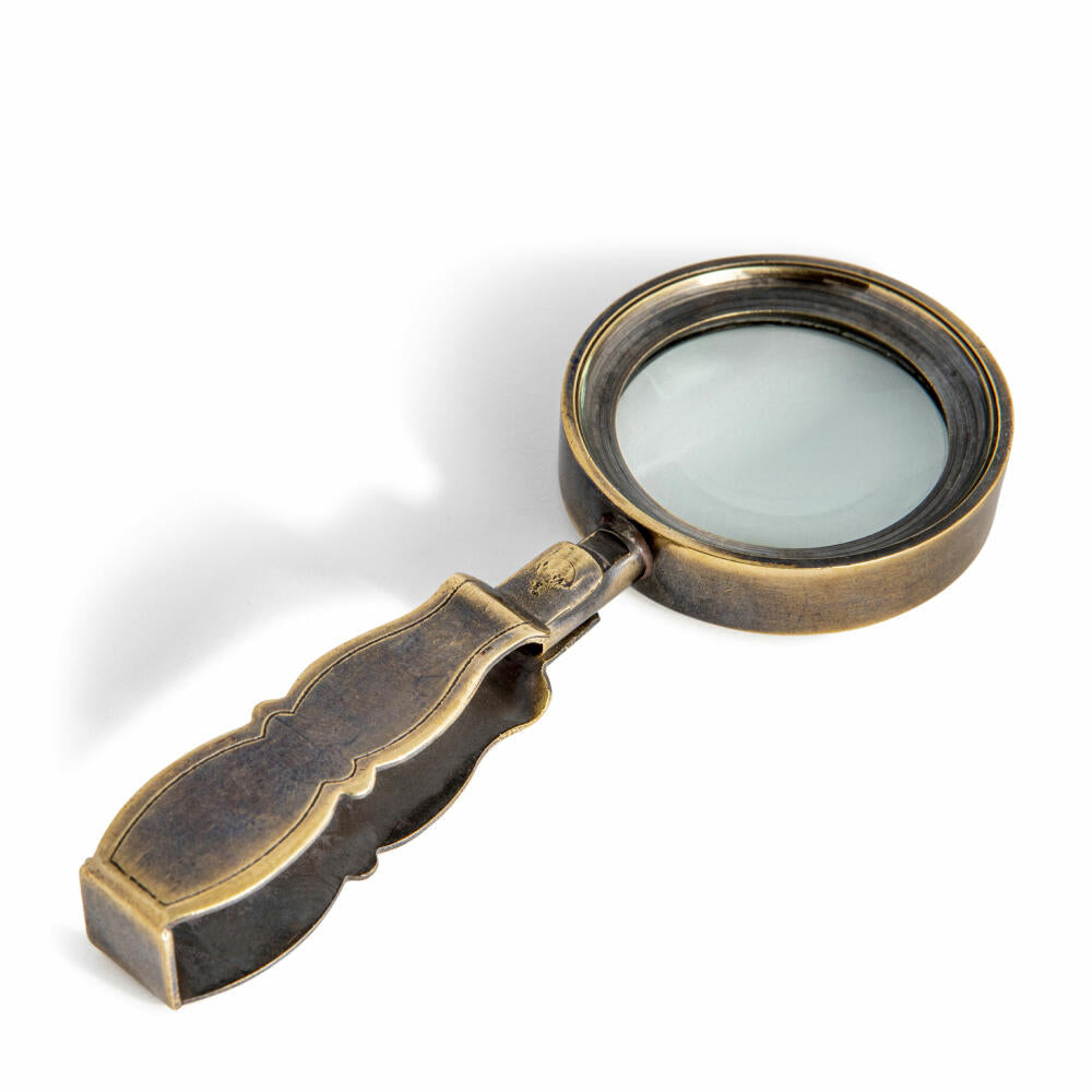 Authentic Models Reise-Vergrößerungsglas Vintage, Klapp-Lupe, Messing, Glas, AC090