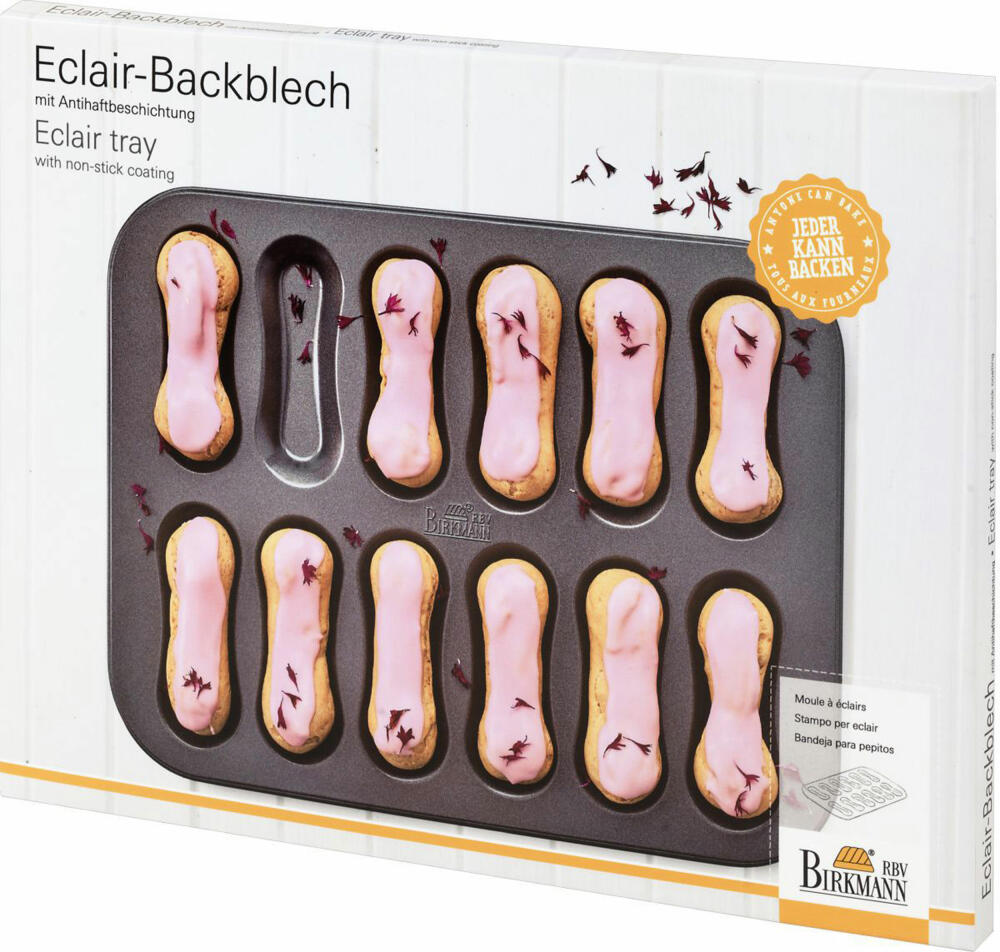 Birkmann Eclair-Backblech, Back Blech, Cremeblech, Backform, Backzubehör, Stahl, 35 cm, 210233