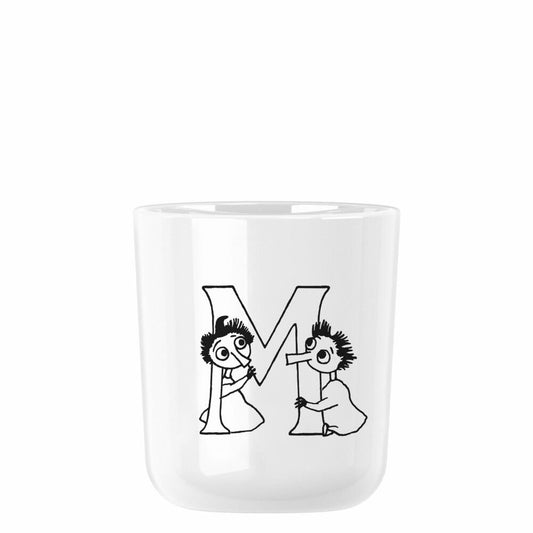 Rig-Tig Tasse Moomin ABC - M, Becher mit Buchstabe, Kunststoff, Weiß, 200 ml, Z00706-M