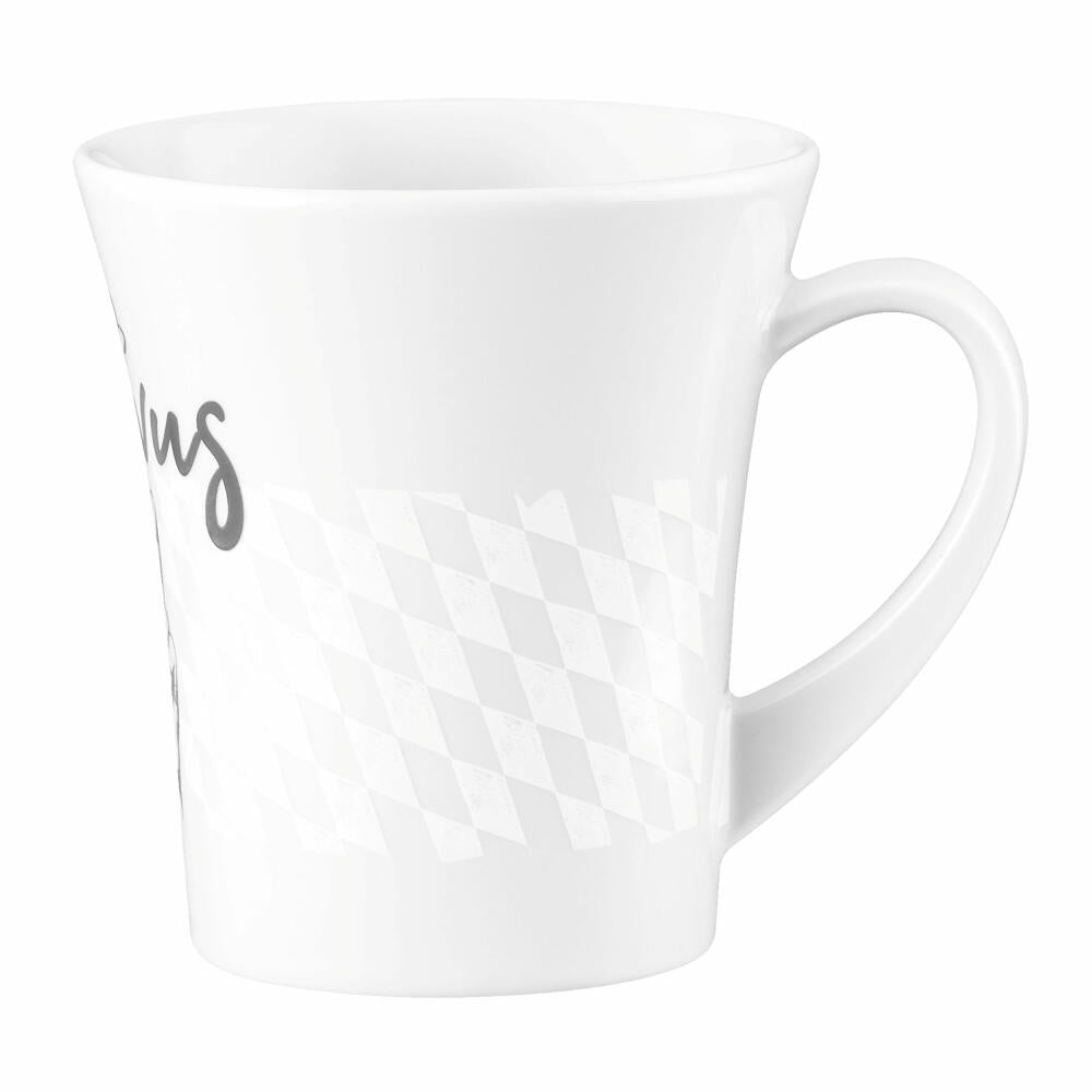 Seltmann Weiden Diva Becher Servus Bayernbecher, Kaffeebecher, Teetasse, Tasse, Porzellan, 400 ml, 001.771704