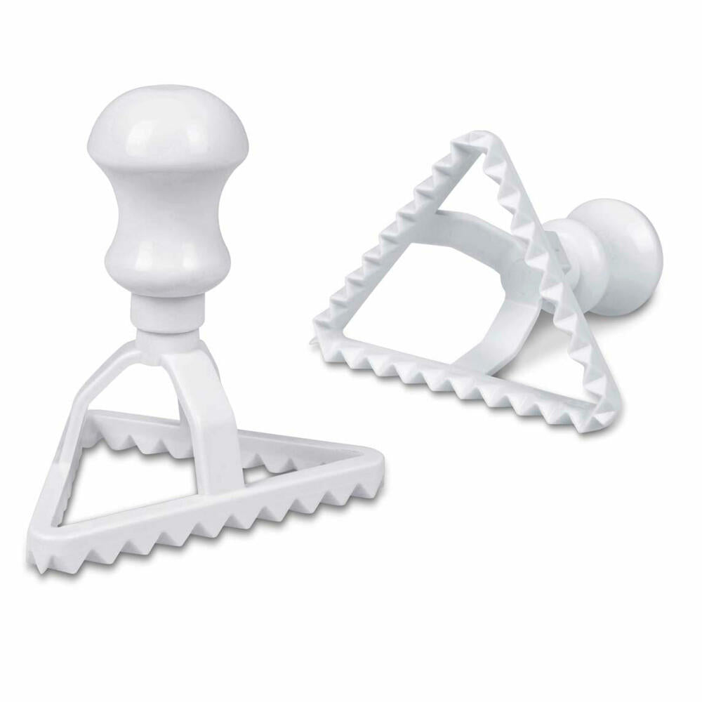 Städter Alfredos Pasta Ravioli Cutter Triangle, Cookie Cutter, Ravioli Former, Dumpling Stamp, Plastic, 9.5 cm, 988149