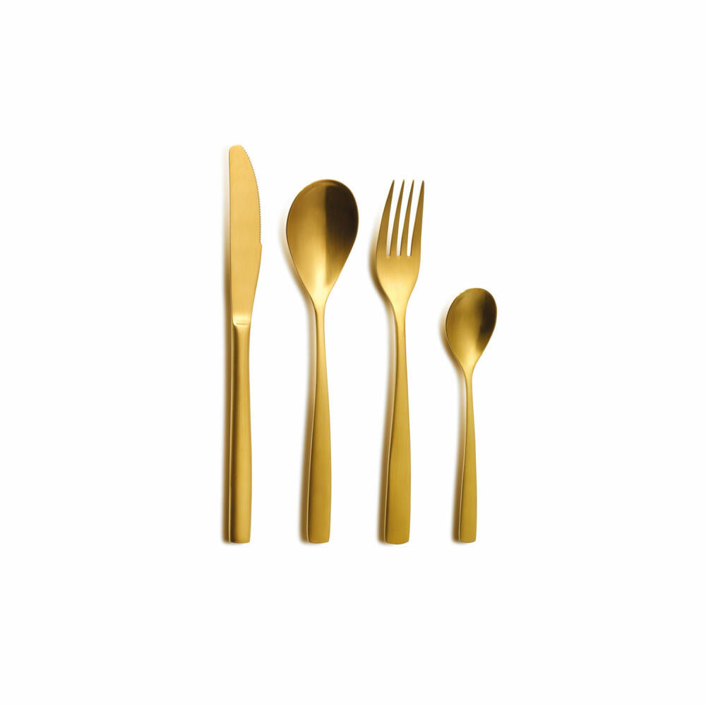 Comas cutlery set Barcelona Oro 24-piece, table cutlery, PVD-coated, stainless steel, 6324