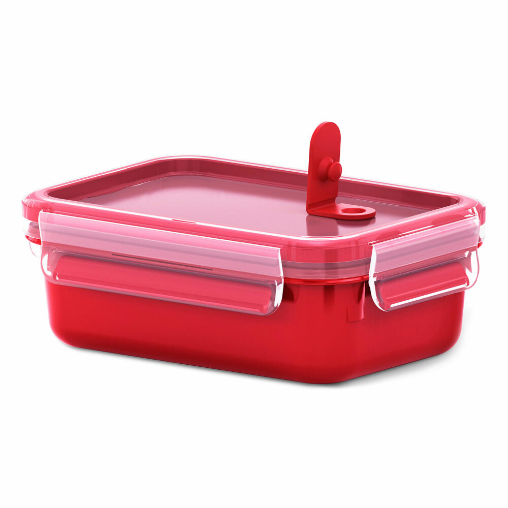 Emsa Clip &amp; Micro microwave container, freezer container, container, freshness box, clip box, plastic, red, 550 ml, 517771