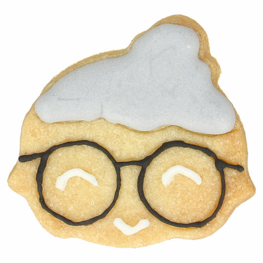 Birkmann Ausstechform Mrs. Claus Kopf, mit Innenprägung, Ausstecher, Plätzchenform, Keks, Plätzchen, Edelstahl, 5 cm, 198371