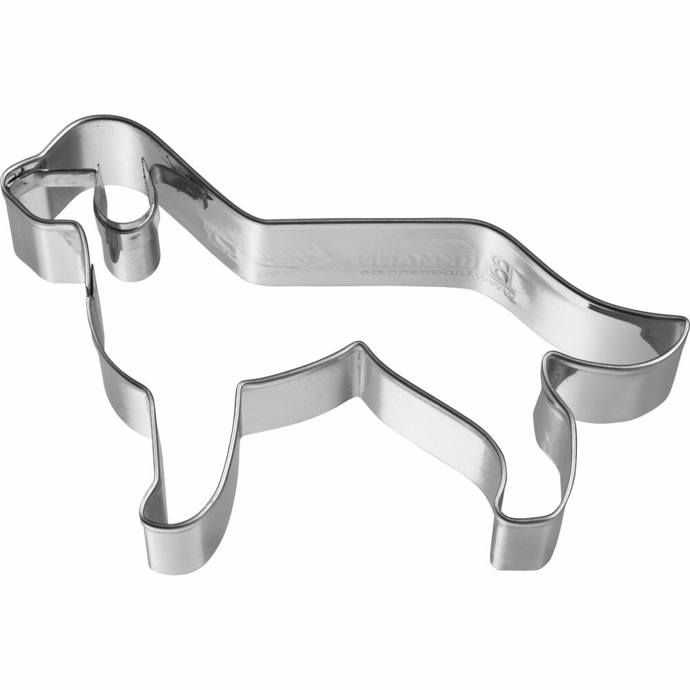 Birkmann cookie cutter retriever, with internal embossing, cookie cutter, cookie shape, biscuit, biscuits, stainless steel, 9 cm, 195431