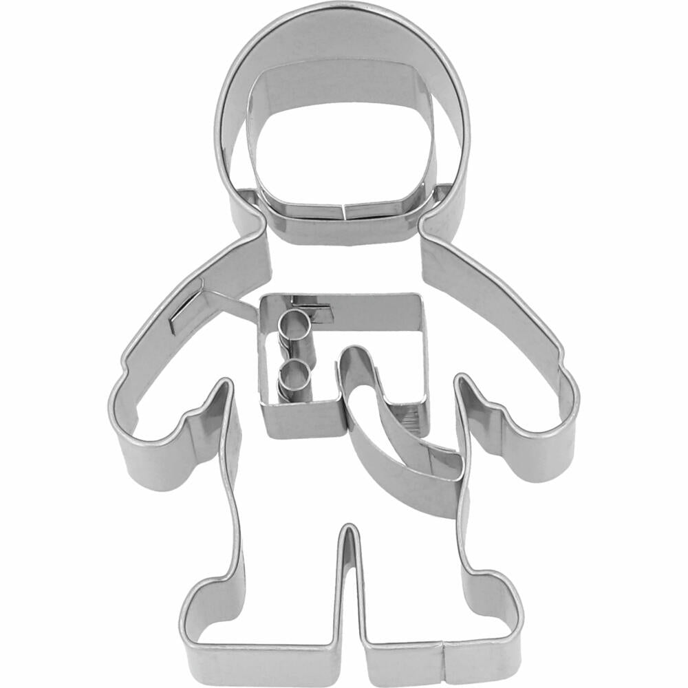 Birkmann Astronaut Cookie Cutter, with internal embossing, cookie cutter, cookie mold, biscuit, cookies, stainless steel, 8 cm, 199262