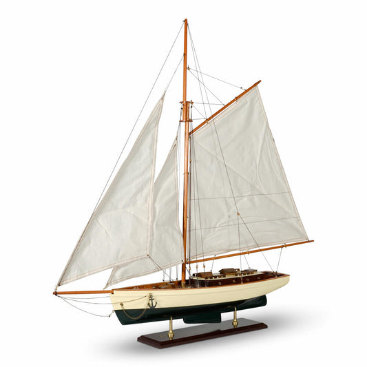 Authentic Models Ship Model 1930s Classic Yacht Large, Sailing Ship, Decoration, Wood / Cotton, AS135