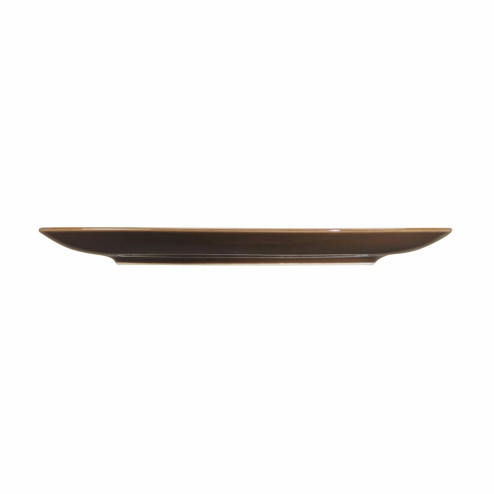 Seltmann Weiden Terra breakfast plate, cake plate, plate, porcelain, earth brown, Ø 22.7 cm, 001.765002