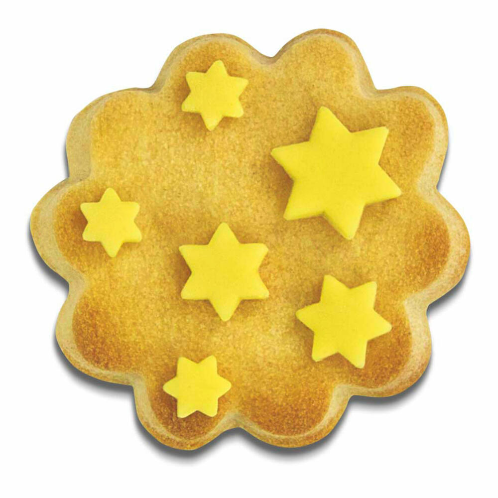 Städter professional cookie cutter with ejector stars mini set, 3-piece, cookie cutter, fondant, marzipan shape, plastic, 170230