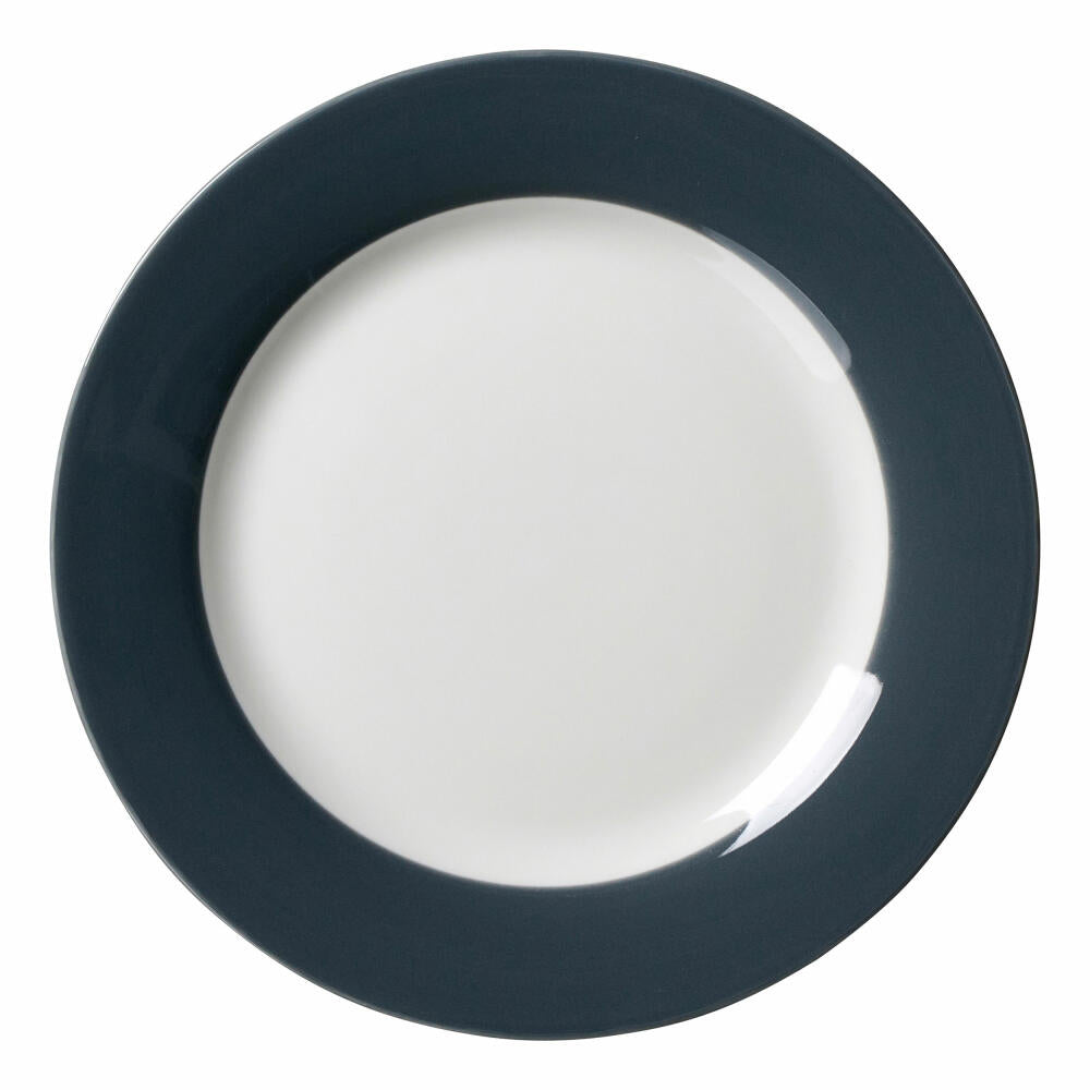 Ritzenhoff &amp; Breker Plate Doppio, breakfast plate, cake plate, dessert plate, porcelain, anthracite, Ø 20.5 cm, 430202