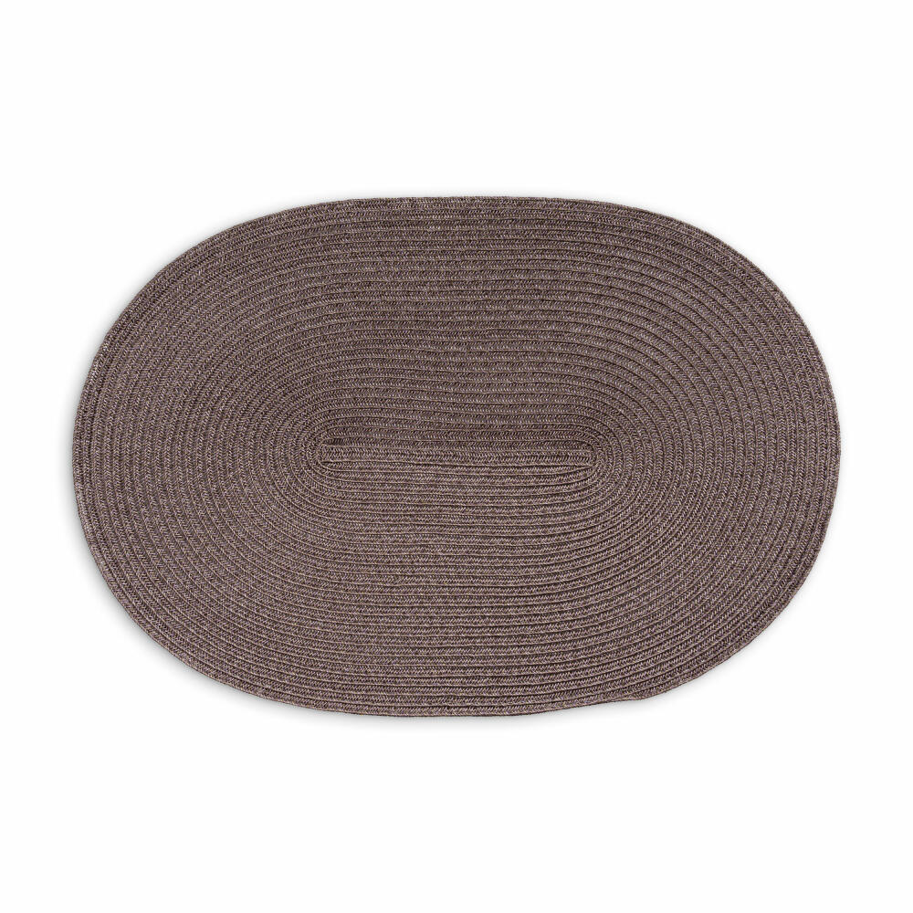 Continenta Tischset Oval, Platzset, Platzdecke, Platzmatte, Kunstfaser, Taupe, 45 x 31 cm, 6652