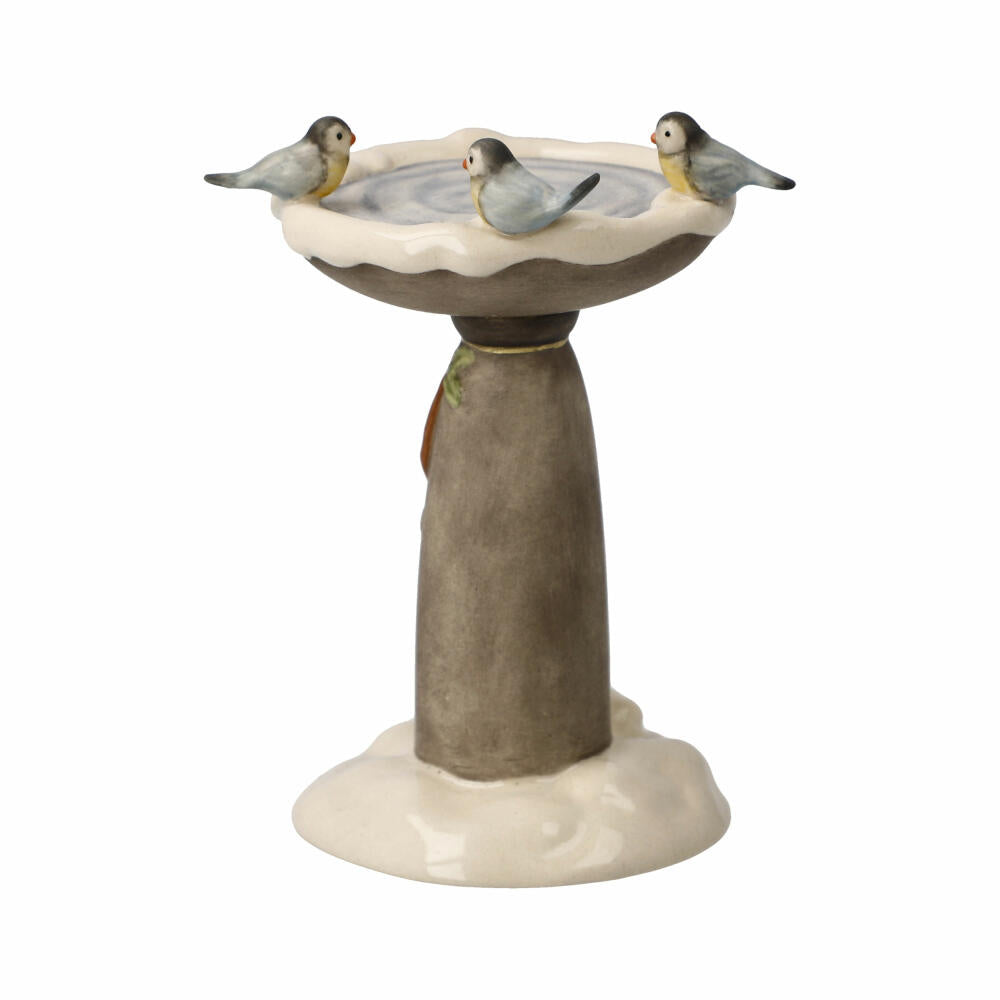 Goebel Figurine Winter Bird Bath, Decorative Figure, Stoneware, Colorful, 8.5 cm, 66704671