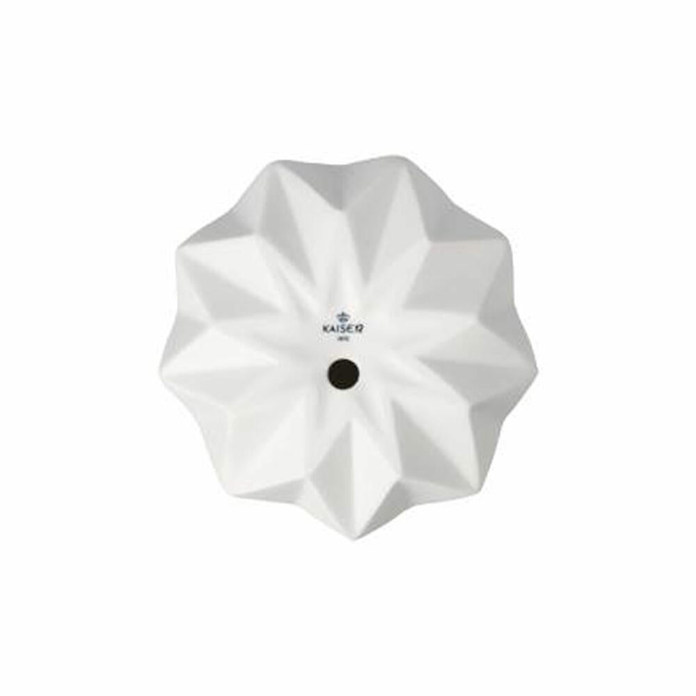 Goebel Candle Holder Polygono Star, Candlestick, Biscuit Porcelain, Biscuit White, H 8 cm, 14005631