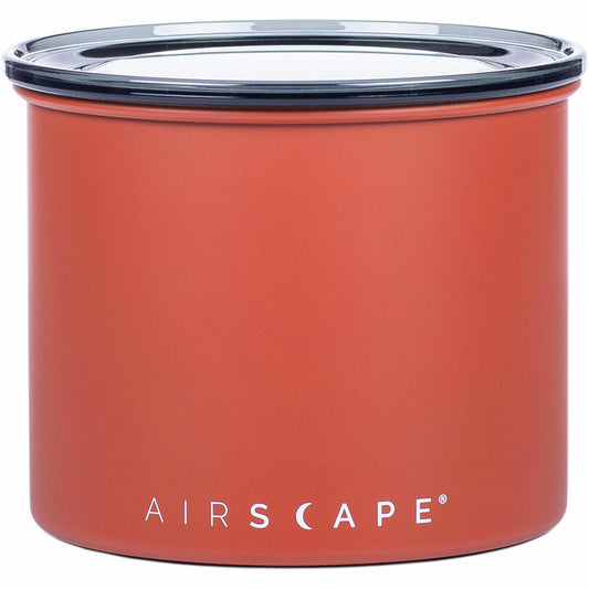 Airscape Edelstahl-Aromabehälter Klein, Kaffeedose, Aufbewahrungdose, Edelstahl, Terrakotta Matt, AS1004