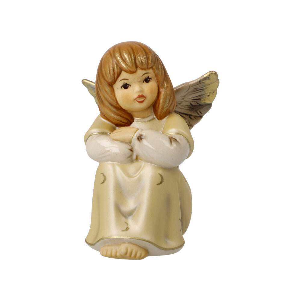 Goebel decorative figure angel dreamy little angel, heavenly messenger, stoneware, champagne, 10 cm, 41658071