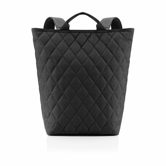 reisenthel shopper-backpack, backpack, leisure backpack, hand luggage bag, Rhombus Black, 16 L, BJ7059