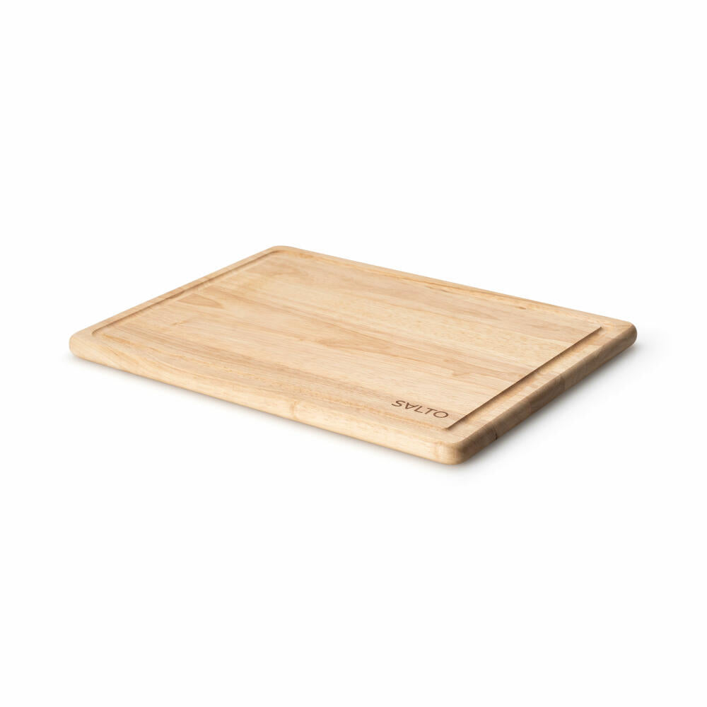 Continenta SALTO carving board, cutting board, kitchen board, wooden board, rubberwood, 36 x 28 cm, 30992