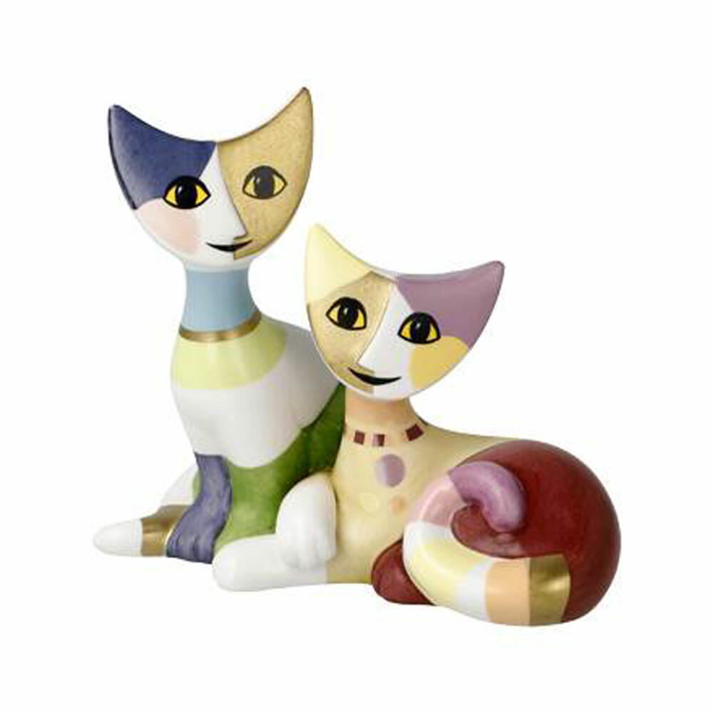 Goebel figurine Rosina Wachtmeister mini cats Tea e Tazio, decorative figure, decoration, biscuit porcelain, 31400941