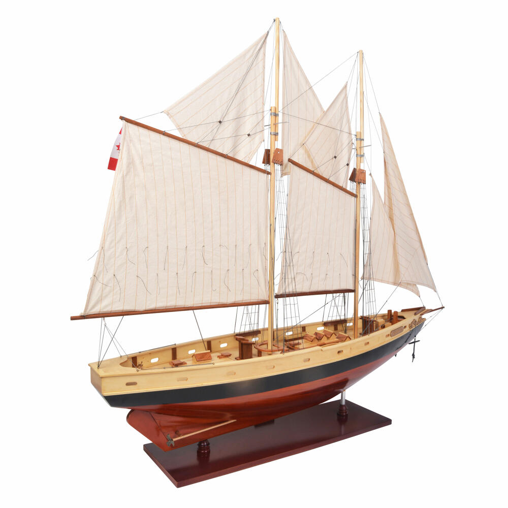 Authentic Models Ship Model Bluenose II Painted, Sailing Ship, Decoration, Cedar Wood, AS138