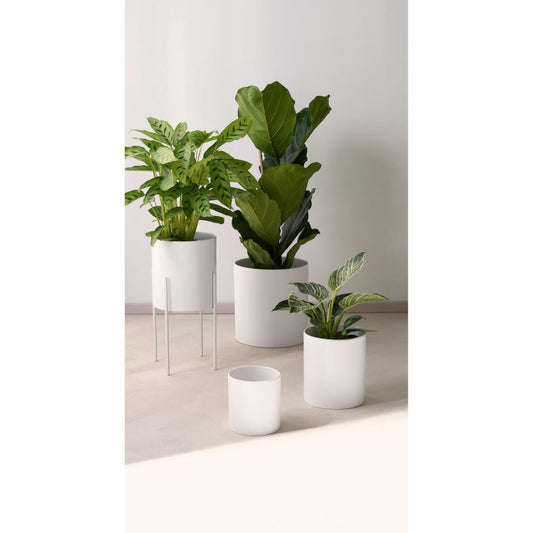 ASA Selection haruko planter, flowerpot, plant pot, planter, flowerpot, stoneware, white matt, H 23 cm, 64056091