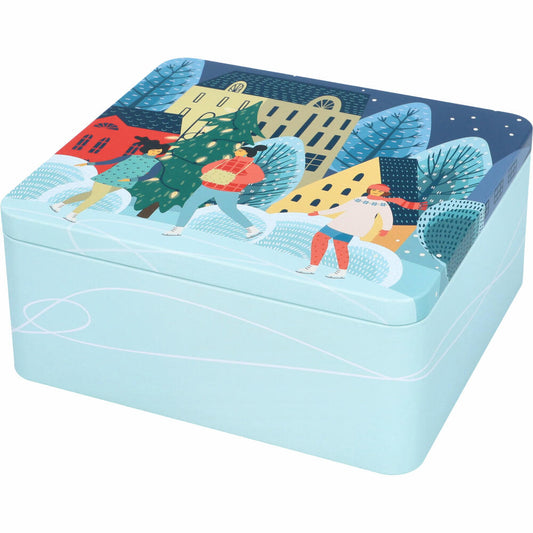 Birkmann Magic Time biscuit tin set, 2 pieces, size L+XL, cookie tin, biscuit tin, tinplate, 433205