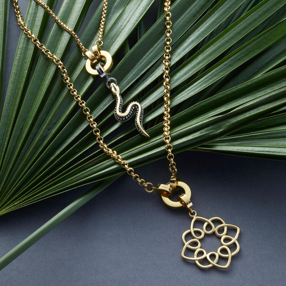 Leonardo Jewels Halskette Paola gold Clip & Mix, Halsschmuck, Kette, Modeschmuck, 70 cm, Edelstahl IP gold, 018389