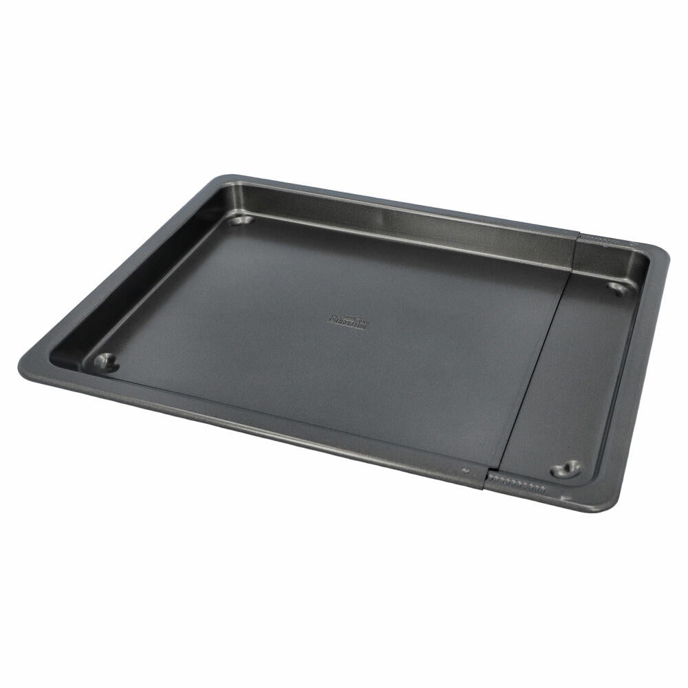 Birkmann Easy Baking Baking Tray Adjustable, Oven Tray, Baking Tray, Stove Baking Tray, Carbon Steel, 36 x 33 cm, 881303