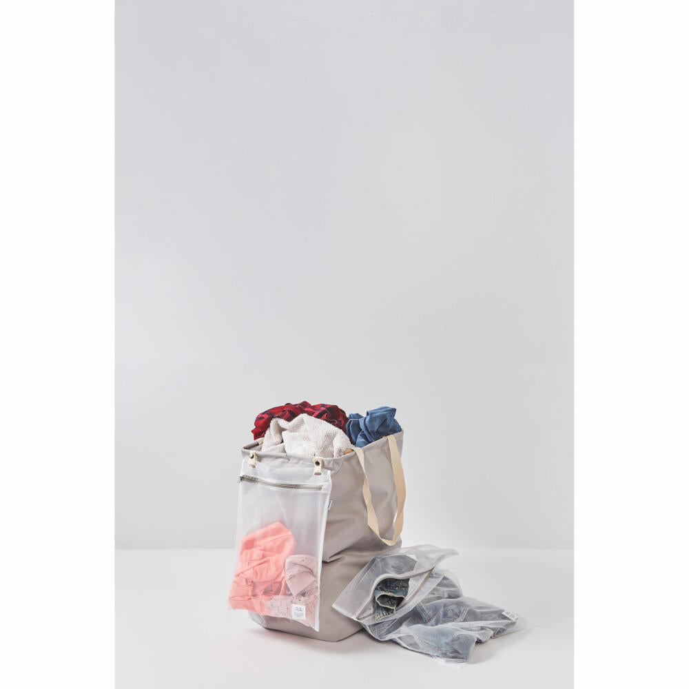 Full Circle Home Laundry Bag Set Loads of Fun 4 pcs., 2 small and 2 large laundry bags, recycled plastic, FC21503GY