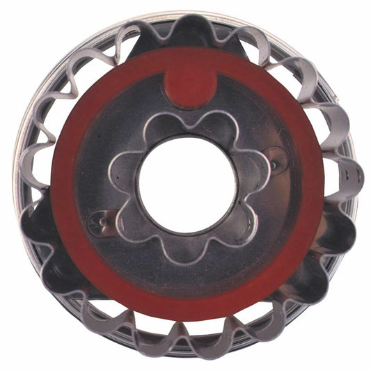 Städter Linzer cookie cutter with ejector Linzer flower, cookie cutter, cookie mold, biscuit, biscuits, detachable, stainless steel, Ø 4.8 cm, 966025