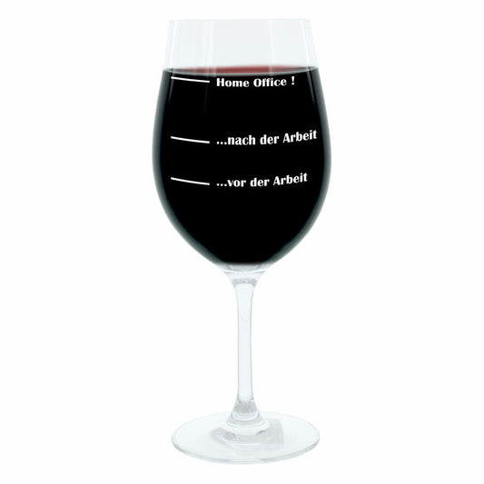 Leonardo Weinglas XL, Home Office, graviertes Stimmungsglas, Mood Wein Glas, 610 ml