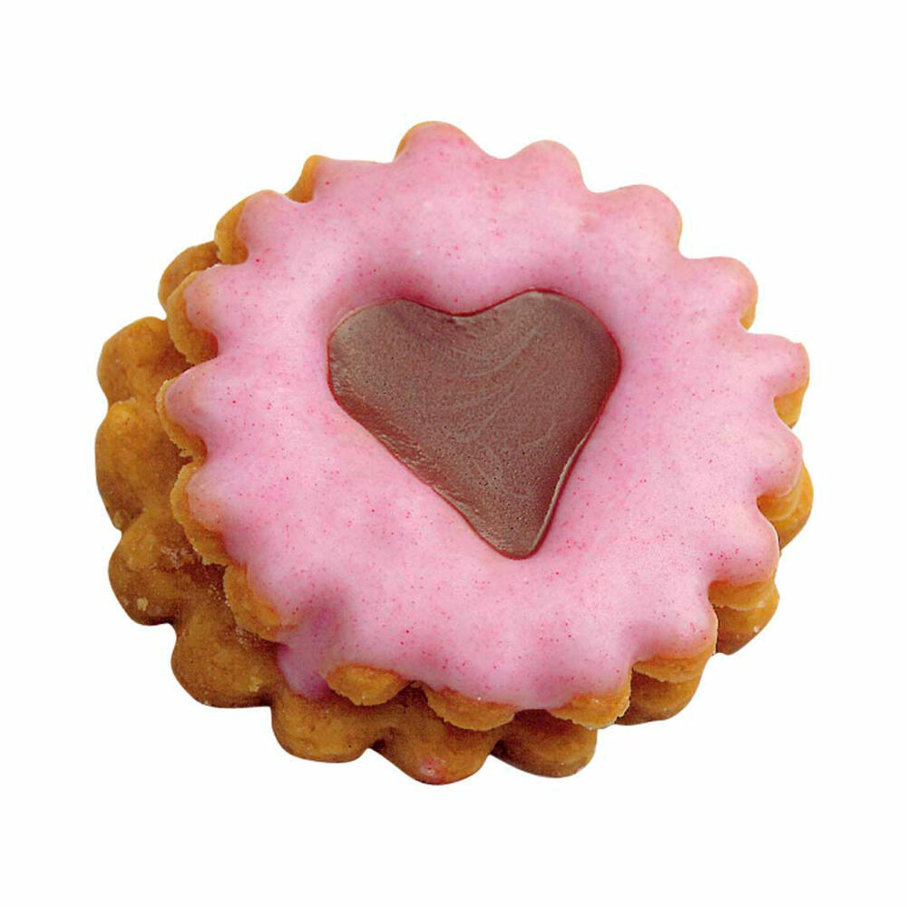 Städter Linzer cookie cutter with ejector Linzer heart, cookie cutter, cookie mold, biscuit, cookies, stainless steel, Ø 4.8 cm, 954015