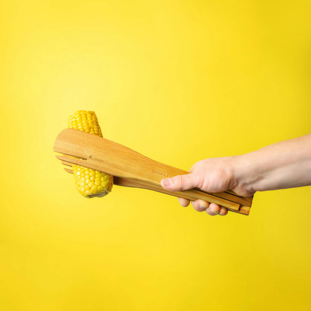 Donkey Products Küchenzange Moby Dick, Grillzange, Bambus, Braun, 30.5 cm, 200474