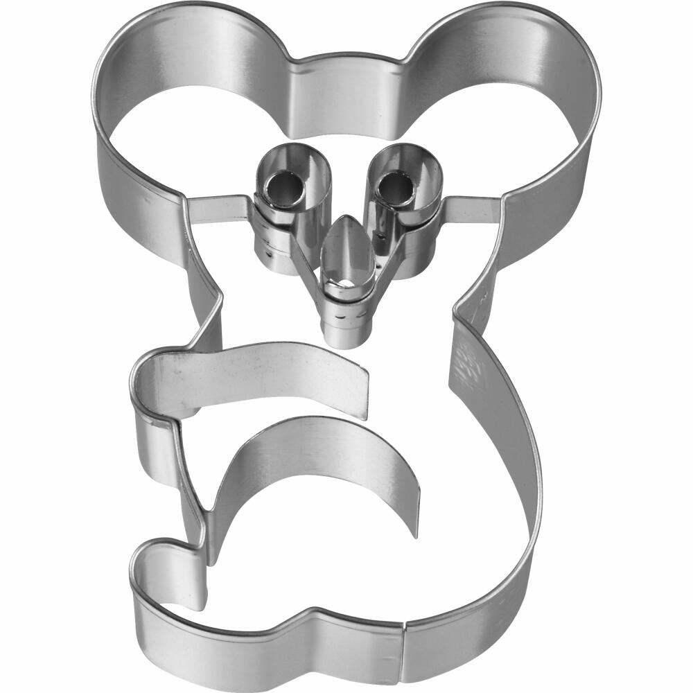 Birkmann Koala cookie cutter, with internal embossing, cookie cutter, cookie mold, biscuit, cookies, stainless steel, 8 cm, 195653