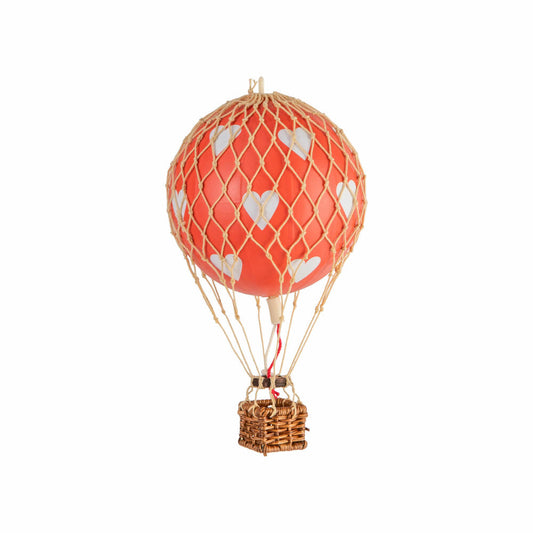 Authentic Models Hanging Decoration Floating in the Skies Red Hearts, Balloon, Rattan, Paper, PP Plastic, AP160RH