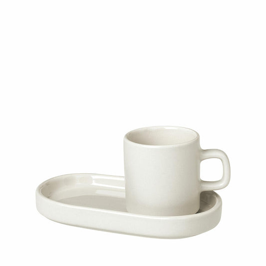 blomus Pilar Set 2 Espressotassen, Moonbeam, Keramik, H 6 cm, T 7.5 cm, Ø 5 cm, V 0.05 l, 63703