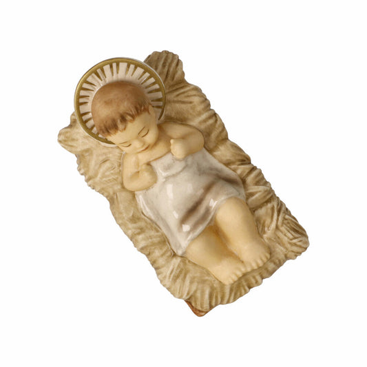 Goebel figure baby Jesus, nativity figure, decorative figure, stoneware, colored, 5 cm, 41661011