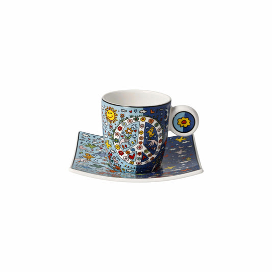 Goebel espresso cup James Rizzi - Give Peace a Chance, Fine Bone China, colorful, 0.1 L, 26102741