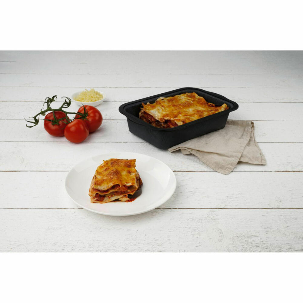 Fackelmann Zenker casserole dish, oven dish, silicone baking dish, nylon, black, 28 x 18 cm, 43575