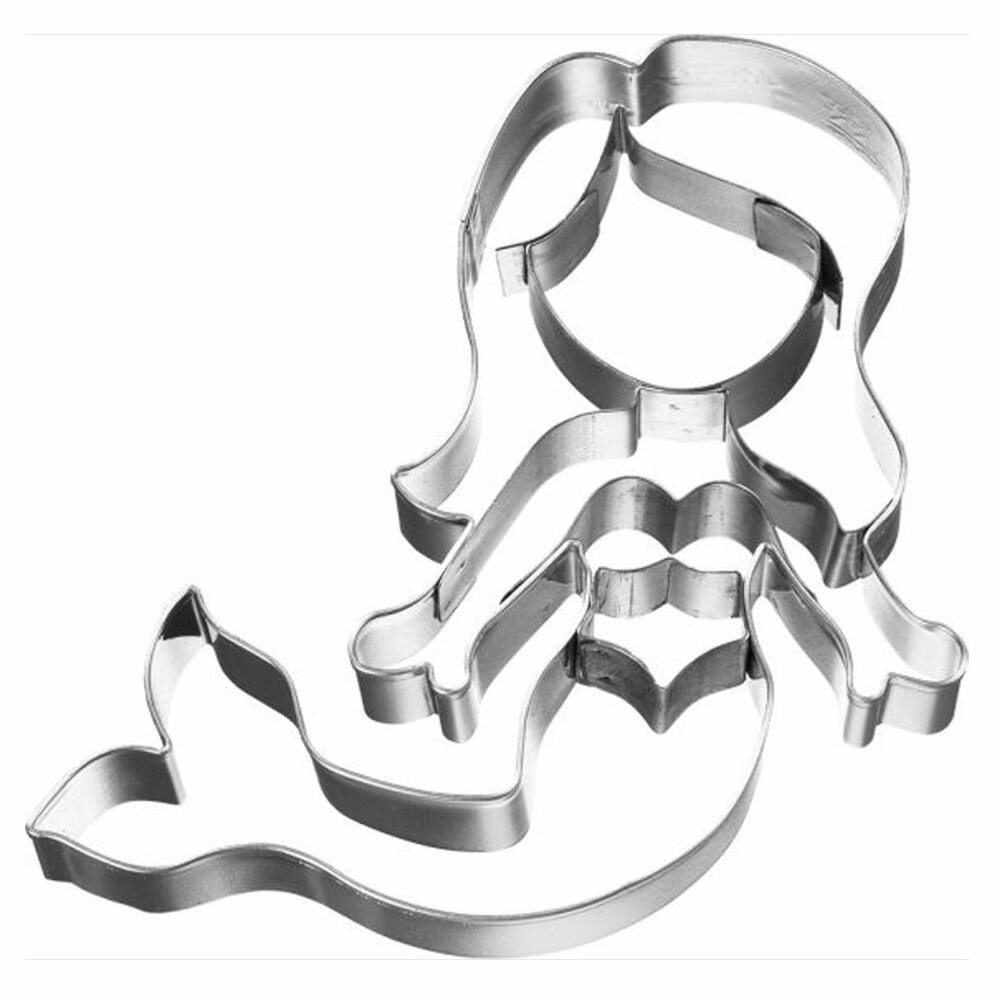 Birkmann Cookie Cutter Mermaid Swimming, Cookie Cutter, Cookie Mold, Biscuit, Cookies, Stainless Steel, 9 cm, 197367