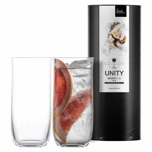 Eisch Longdrinkglas 2er Set Unity Sensis plus, Cocktailglas, Kristallglas, 460 ml, 25222130